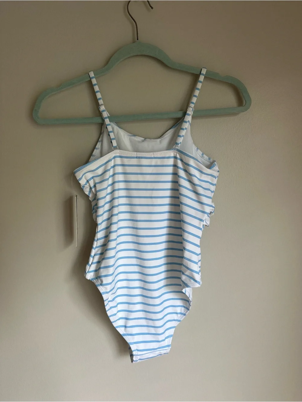 Habitual Girls Fifi Twist One-piece Swimsuit Technical Fabric Size 14 Blue White